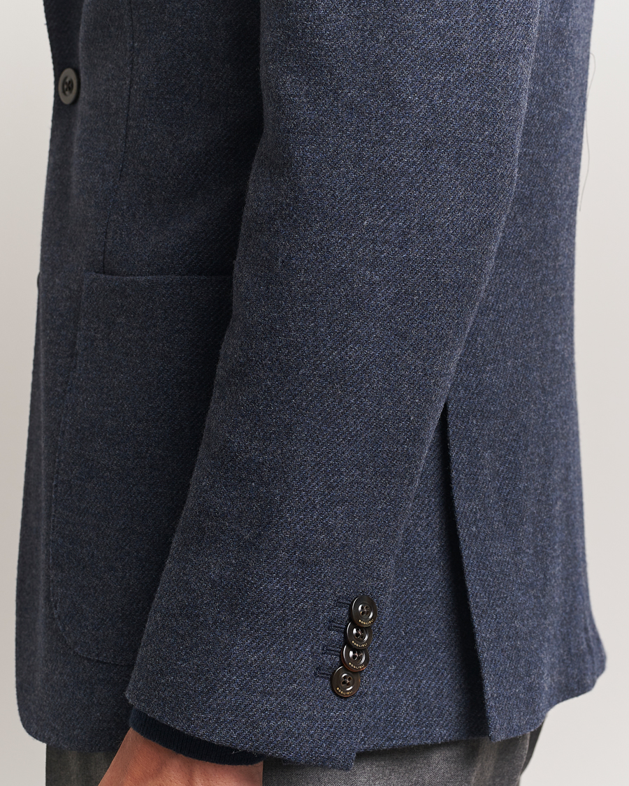 Homme | Blazers | Boglioli | K Jacket Cashmere/Wool Twill Blazer Dark Blue