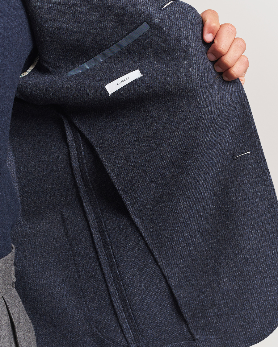 Homme | Blazers | Boglioli | K Jacket Cashmere/Wool Twill Blazer Dark Blue
