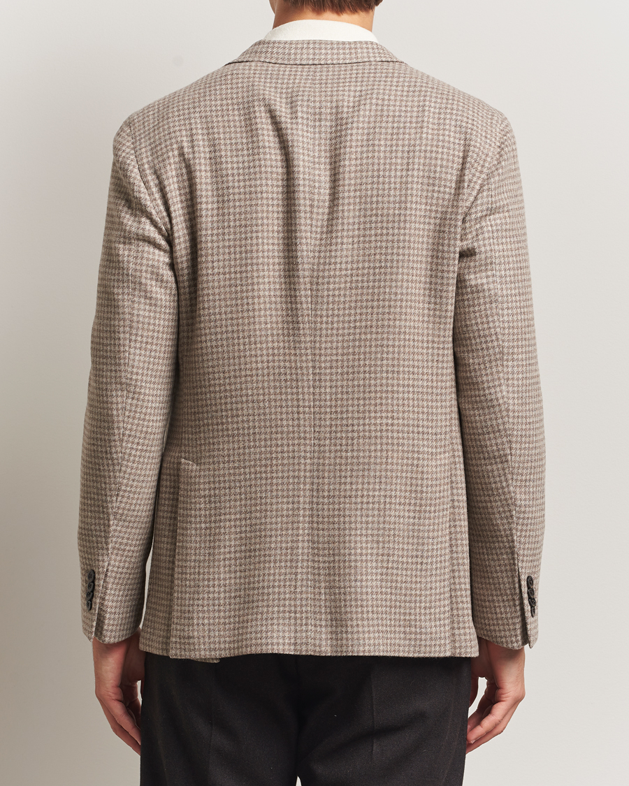 Heren | Blazers | Boglioli | K Jacket Cashmere/Wool Houndstooth Blazer Beige