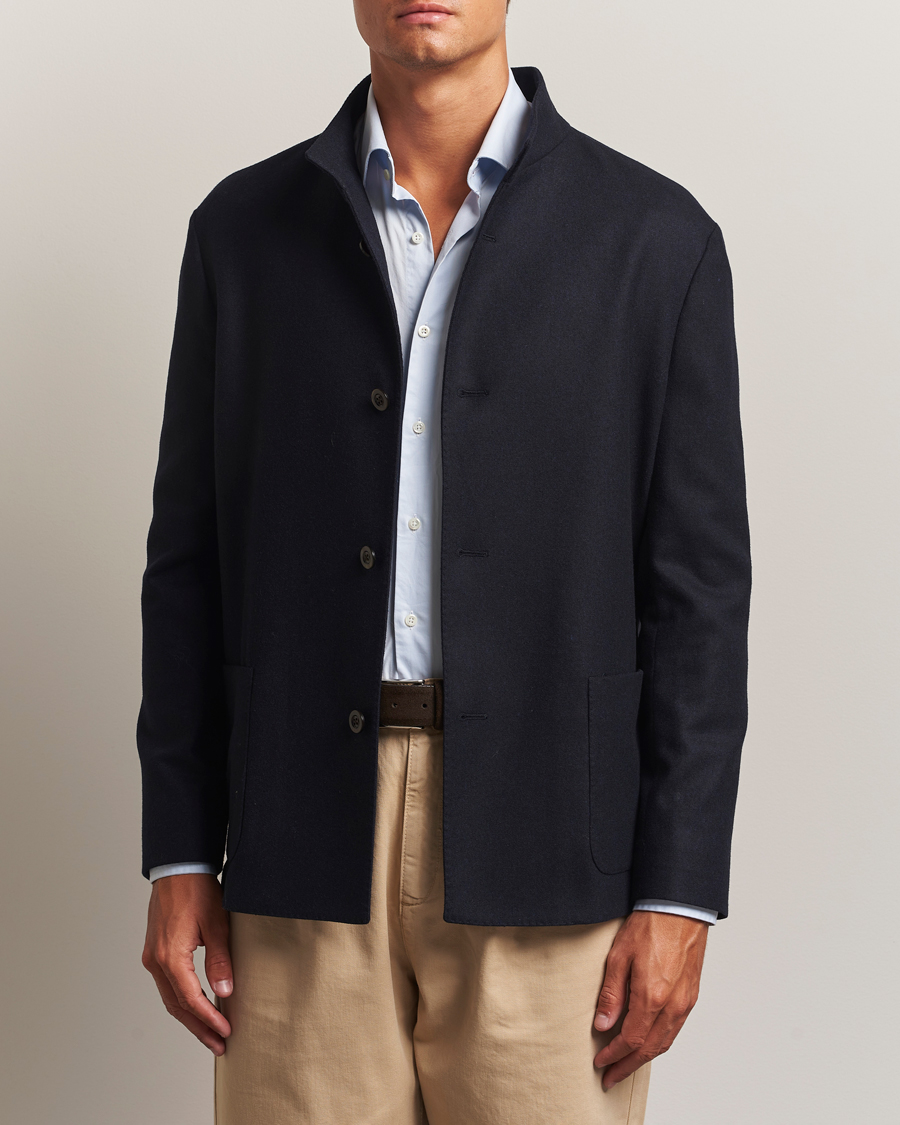 Homme | Manteaux Et Vestes | Boglioli | Flannel Painter Jacket Navy