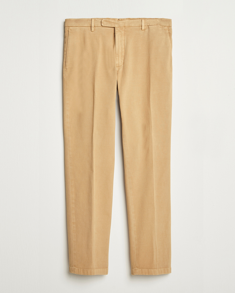 Homme | Pantalons | Boglioli | Cotton Twill Trousers Beige