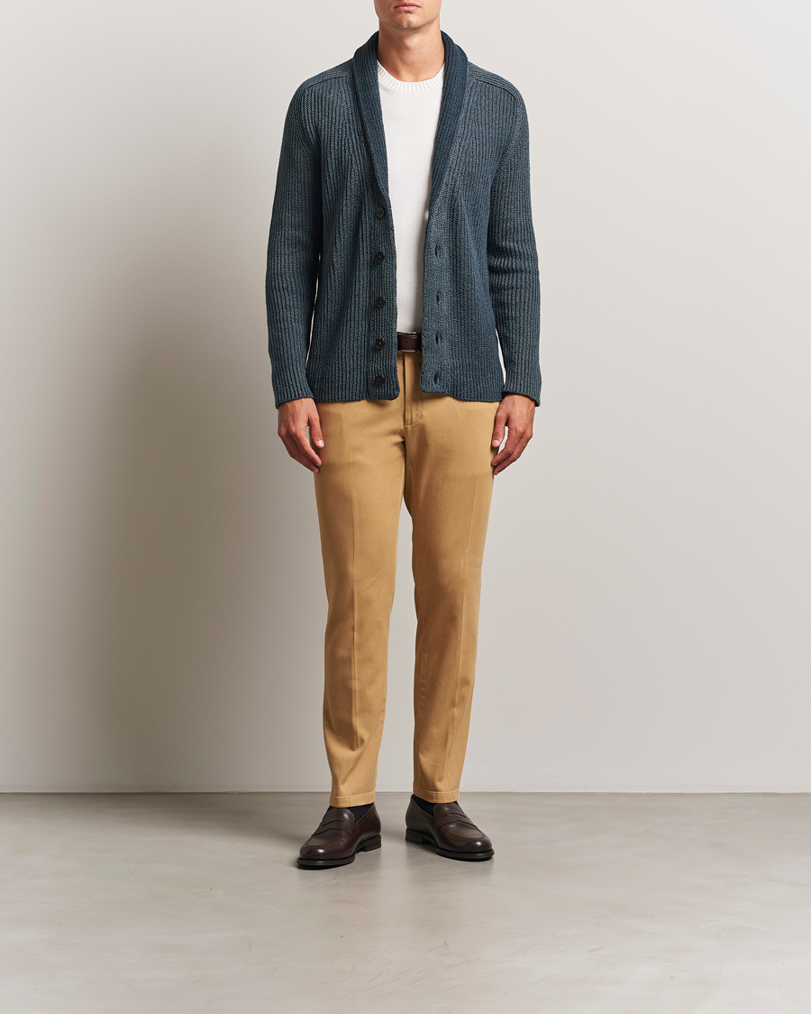 Homme | Pantalons | Boglioli | Cotton Twill Trousers Beige