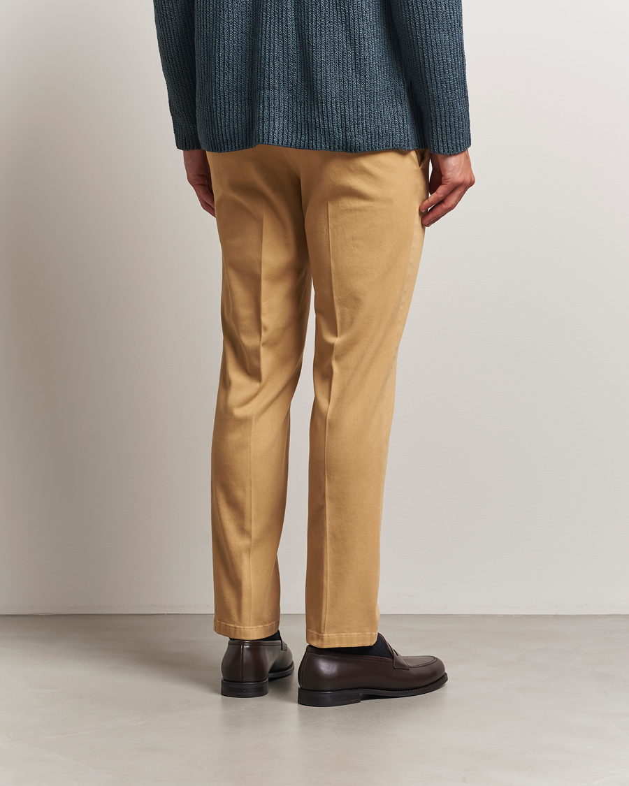 Homme | Pantalons | Boglioli | Cotton Twill Trousers Beige
