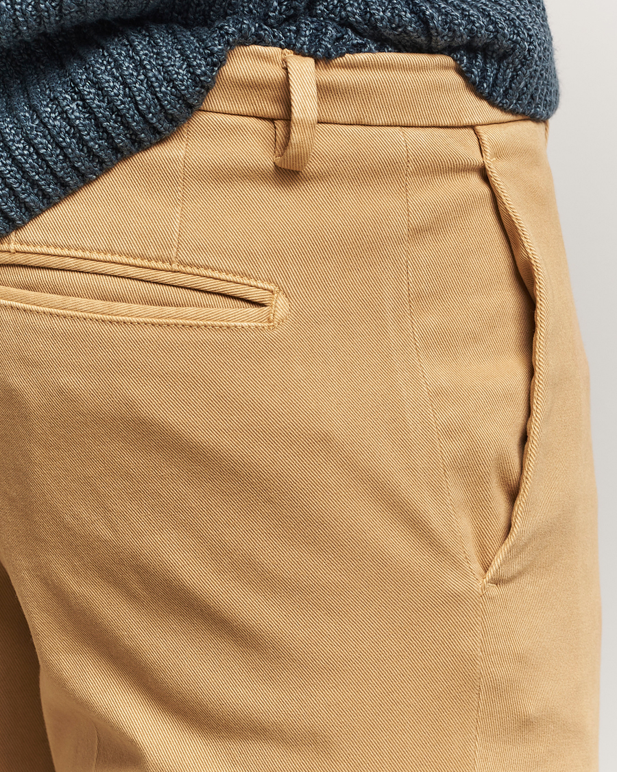 Homme | Pantalons | Boglioli | Cotton Twill Trousers Beige