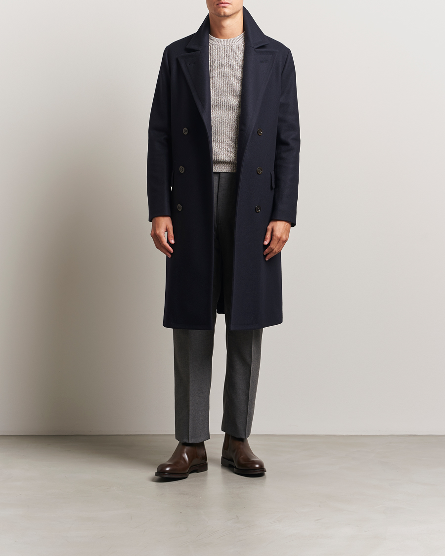 Homme | Manteaux Et Vestes | Boglioli | Double Breasted Wool Coat Navy