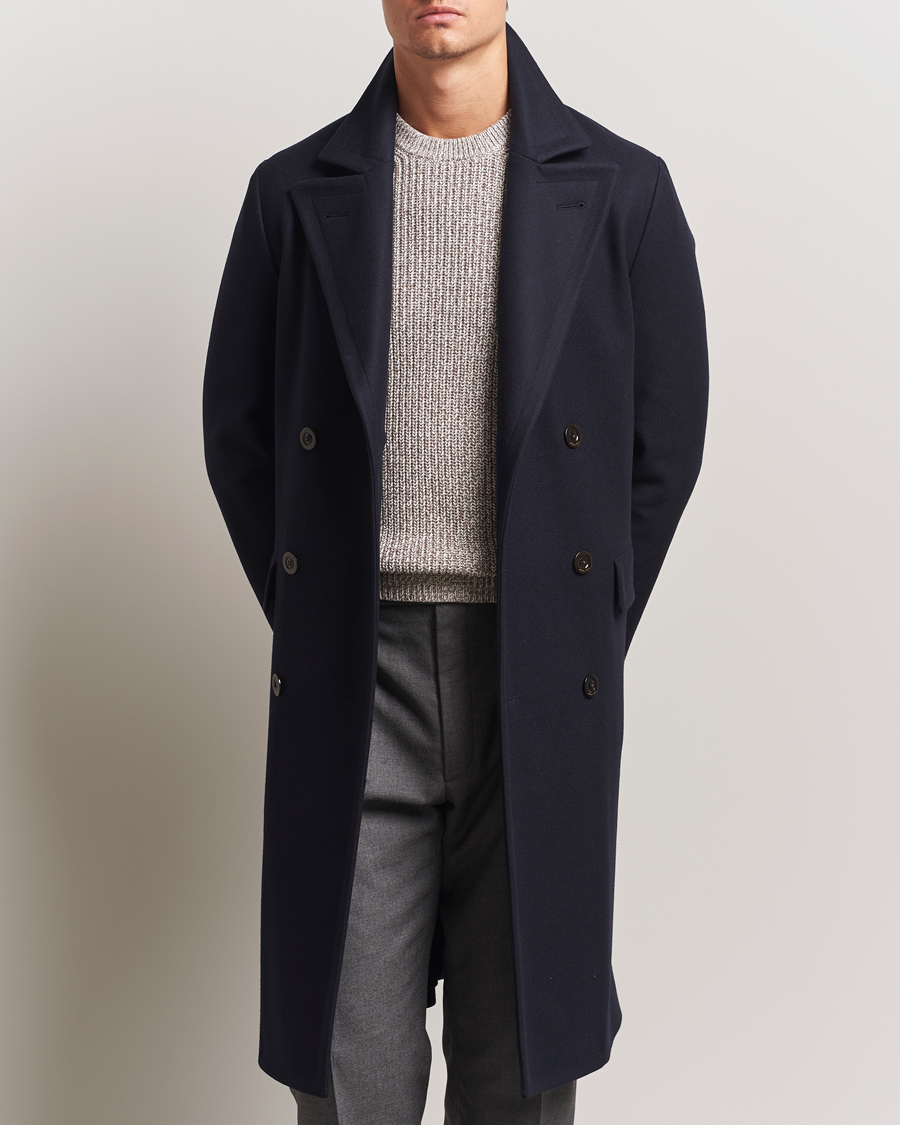 Homme | Manteaux Et Vestes | Boglioli | Double Breasted Wool Coat Navy