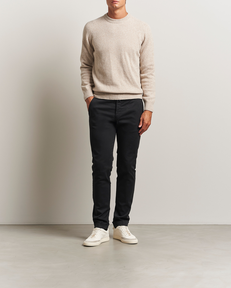 Heren | Broeken | Briglia 1949 | Slim Fit Cotton Stretch Chino Black