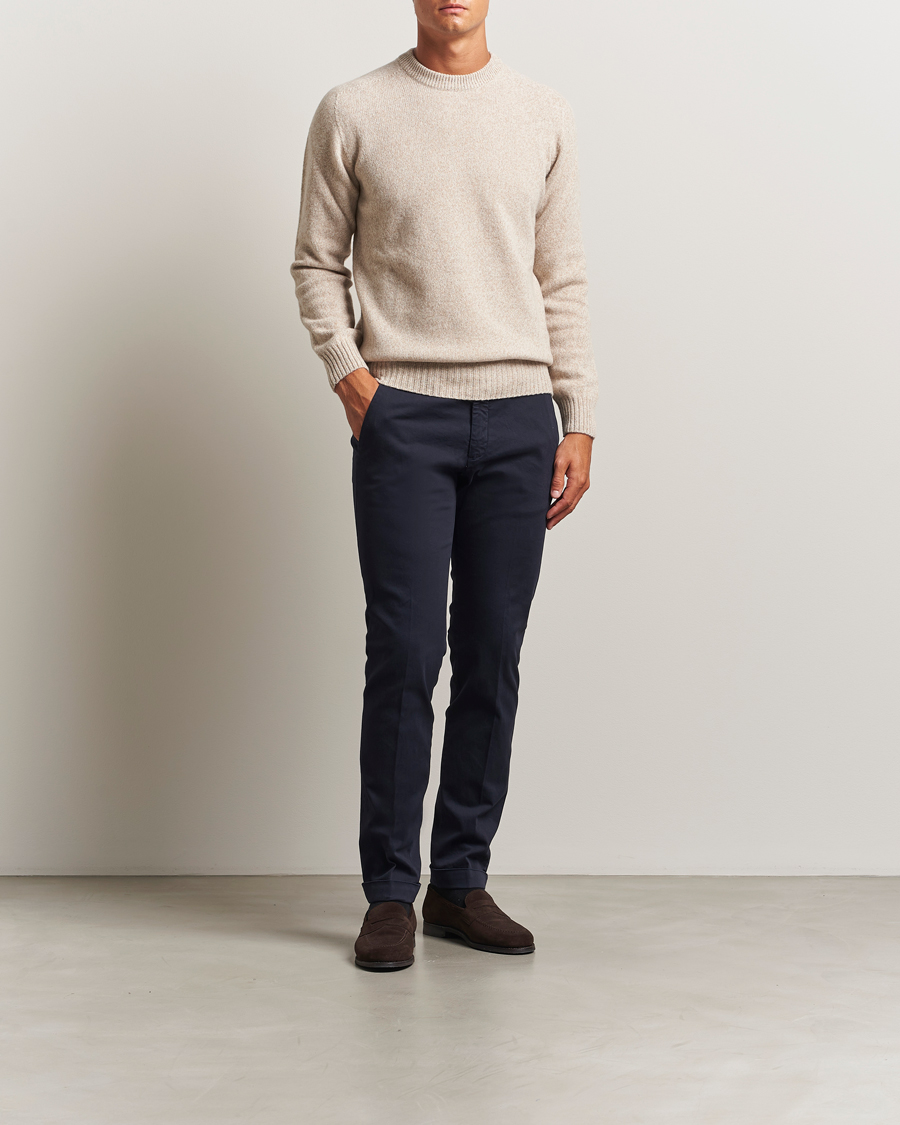 Heren | Broeken | Briglia 1949 | Slim Fit Cotton Stretch Chino Navy