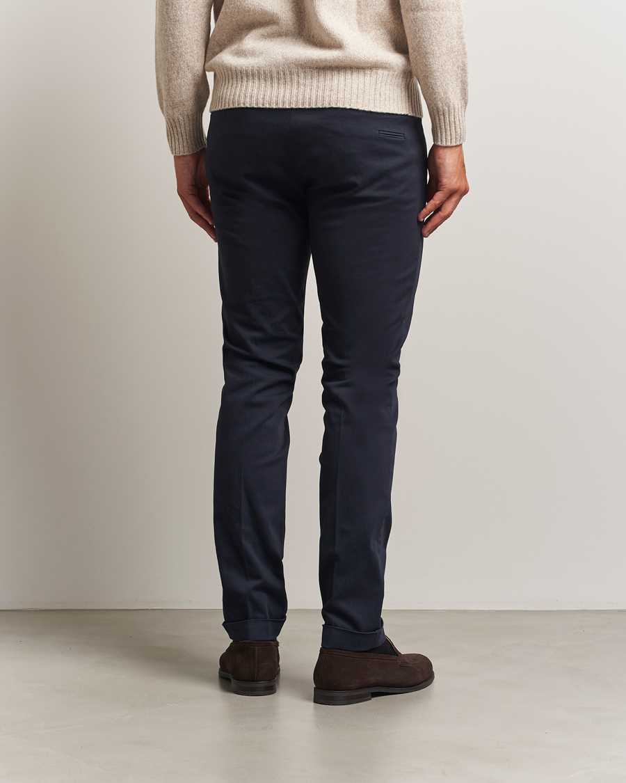Heren | Broeken | Briglia 1949 | Slim Fit Cotton Stretch Chino Navy
