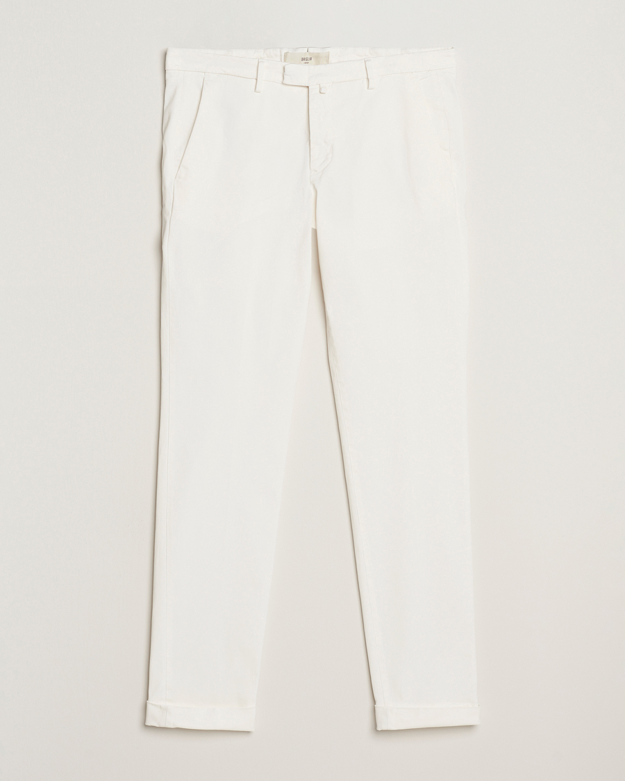 Heren | Broeken | Briglia 1949 | Slim Fit Cotton Stretch Chino Off White