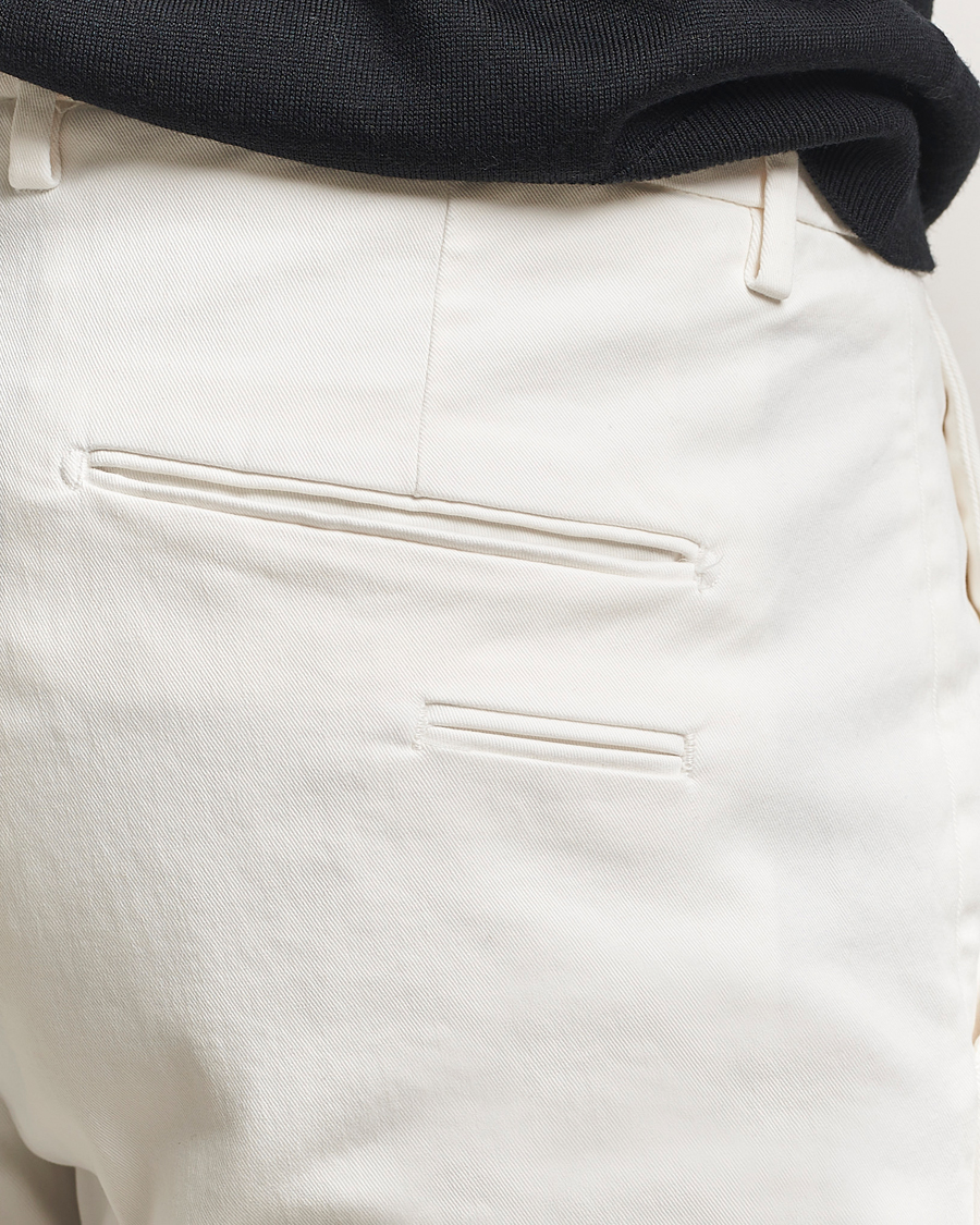Heren | Broeken | Briglia 1949 | Slim Fit Cotton Stretch Chino Off White