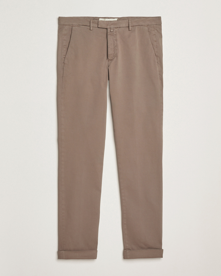 Heren | Broeken | Briglia 1949 | Slim Fit Cotton Stretch Chino Taupe