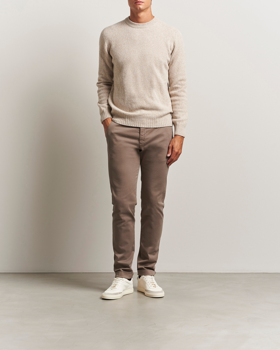 Heren | Broeken | Briglia 1949 | Slim Fit Cotton Stretch Chino Taupe