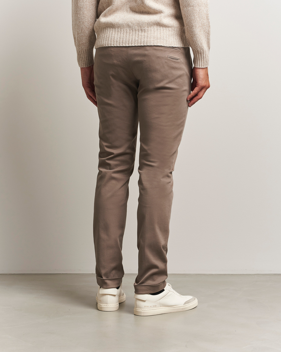 Heren | Broeken | Briglia 1949 | Slim Fit Cotton Stretch Chino Taupe