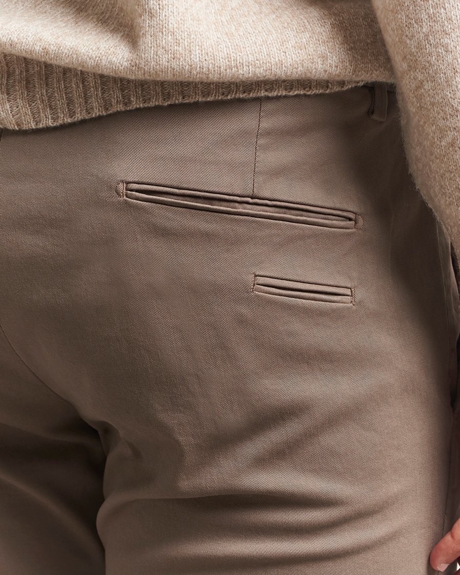 Heren | Broeken | Briglia 1949 | Slim Fit Cotton Stretch Chino Taupe