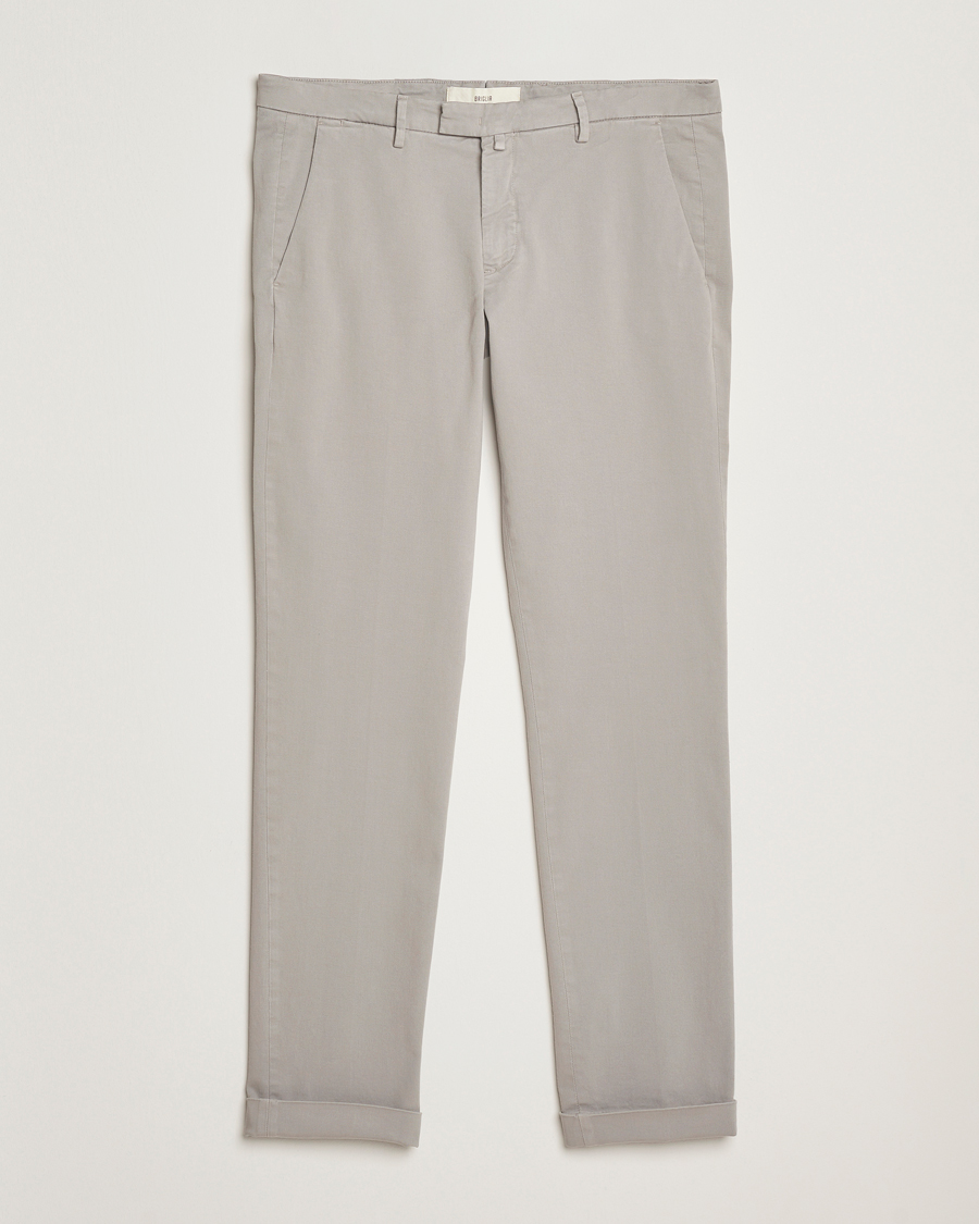 Homme | Pantalons | Briglia 1949 | Slim Fit Cotton Stretch Chino Light Grey