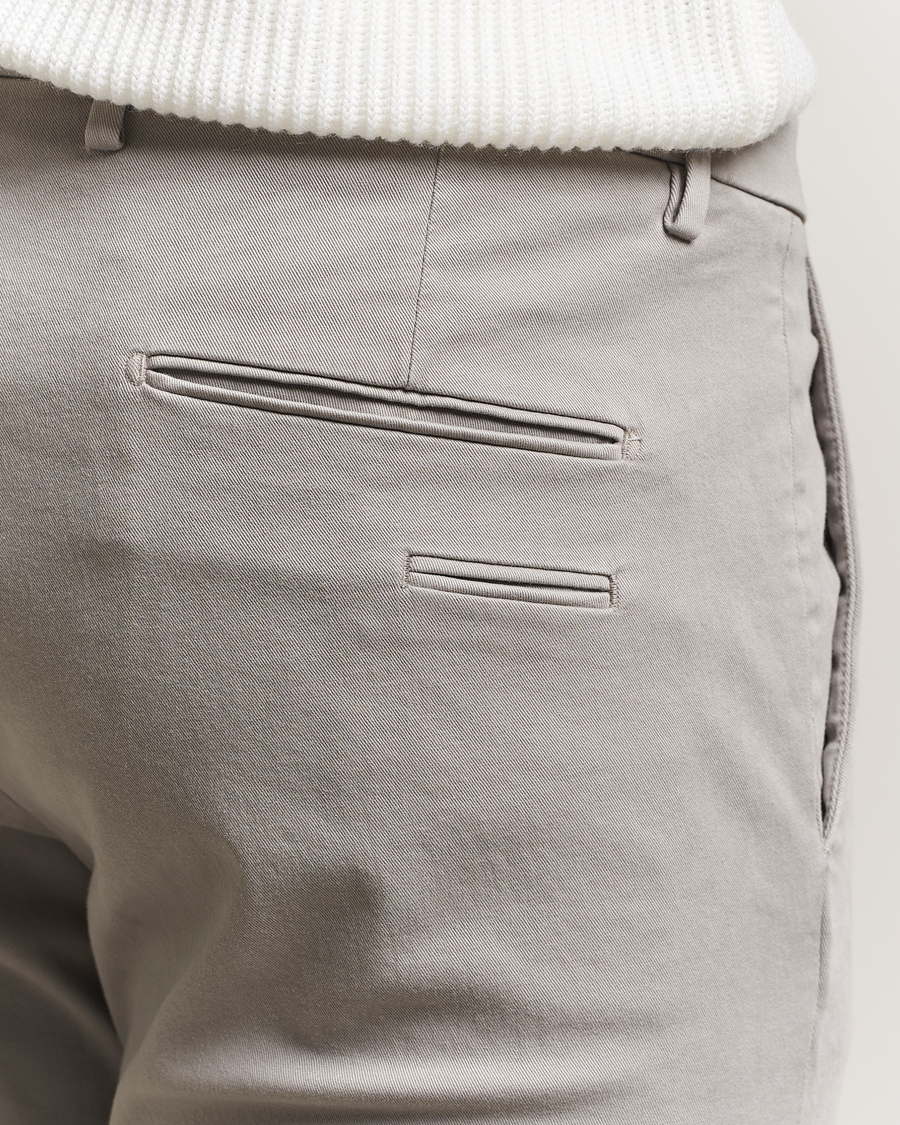 Homme | Pantalons | Briglia 1949 | Slim Fit Cotton Stretch Chino Light Grey