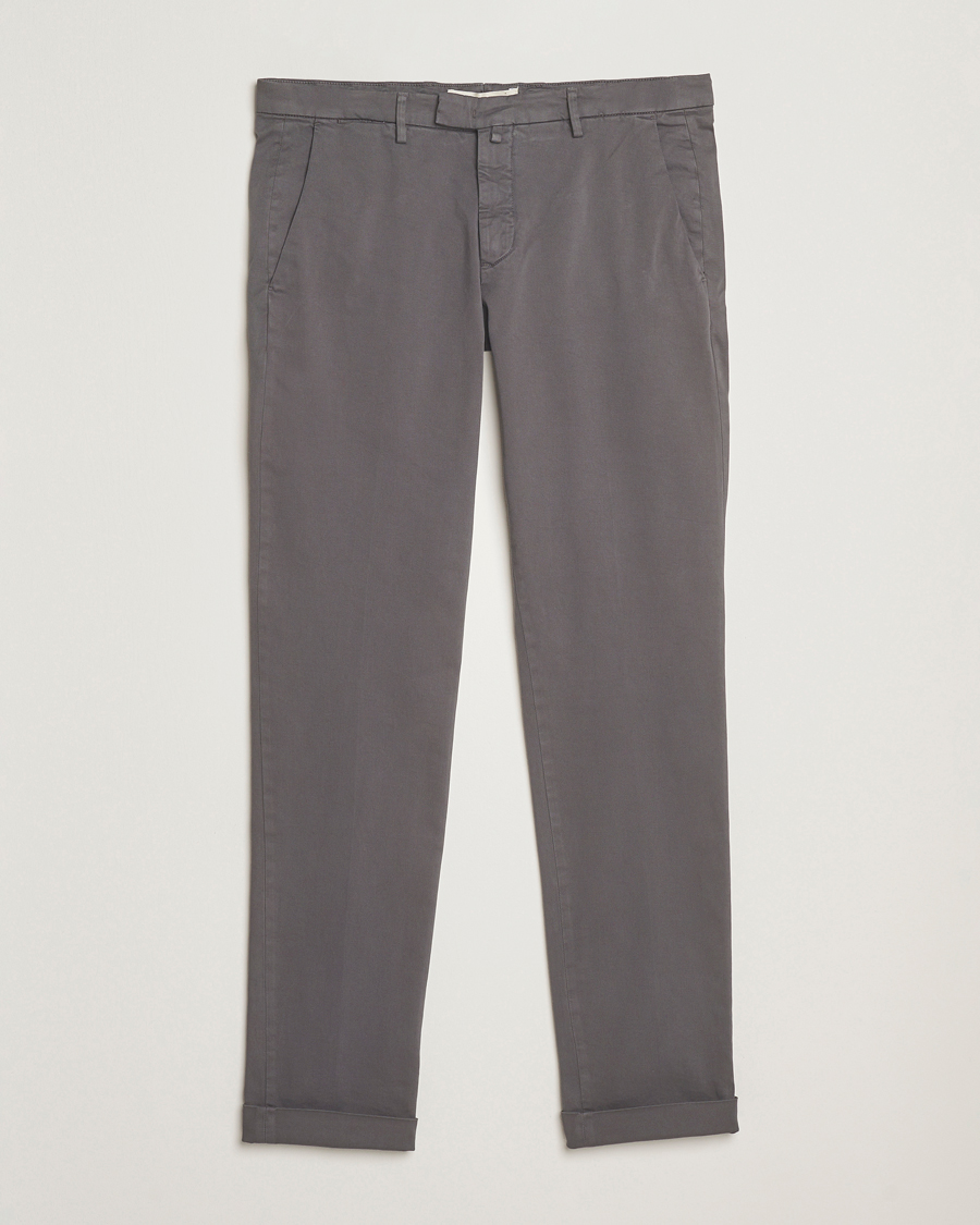 Heren | Broeken | Briglia 1949 | Slim Fit Cotton Stretch Chino Grey