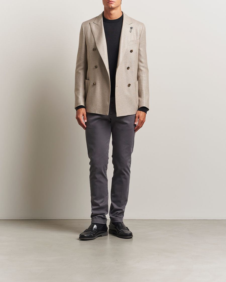 Heren | Broeken | Briglia 1949 | Slim Fit Cotton Stretch Chino Grey