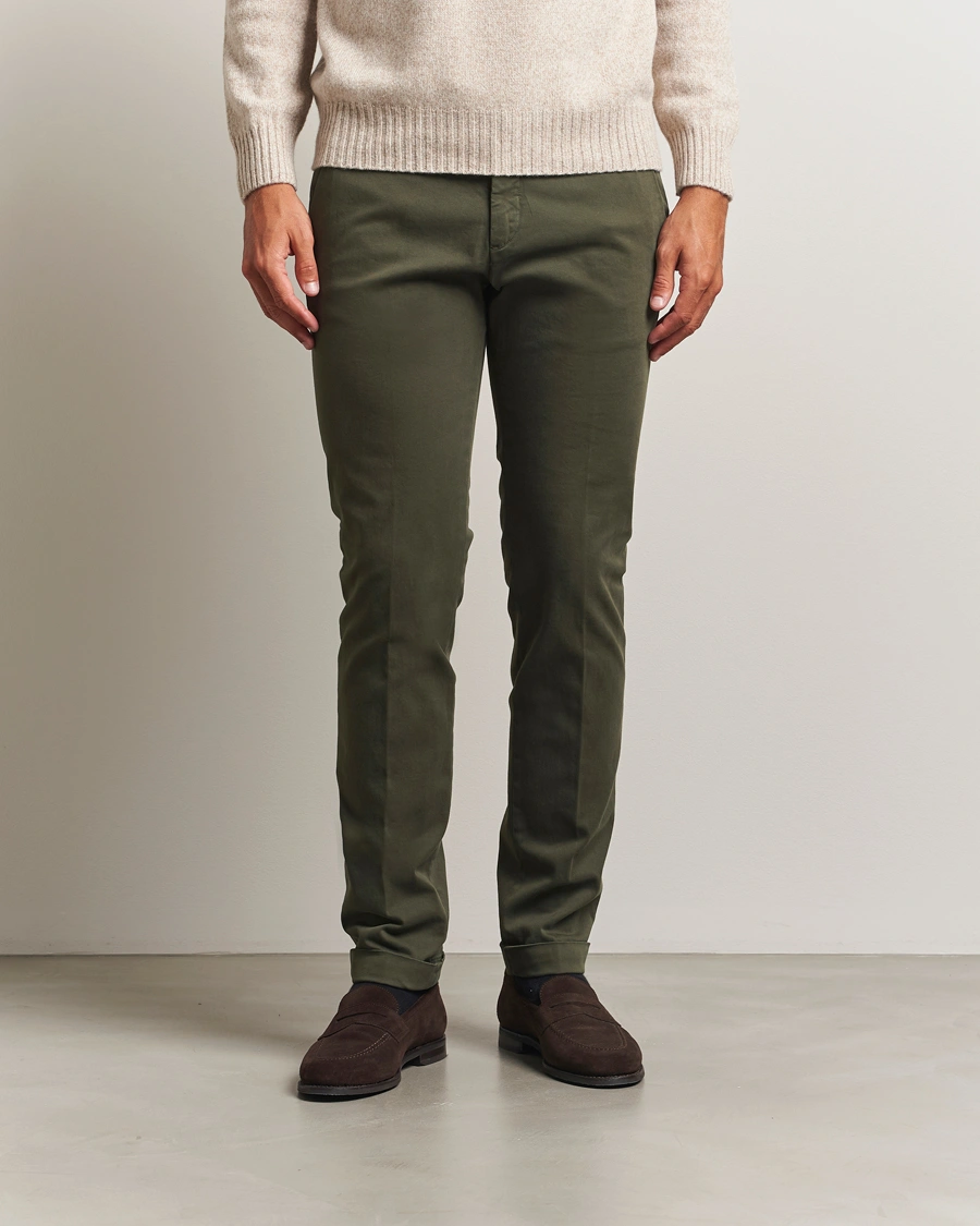 Homme | Pantalons | Briglia 1949 | Slim Fit Cotton Stretch Chino Military