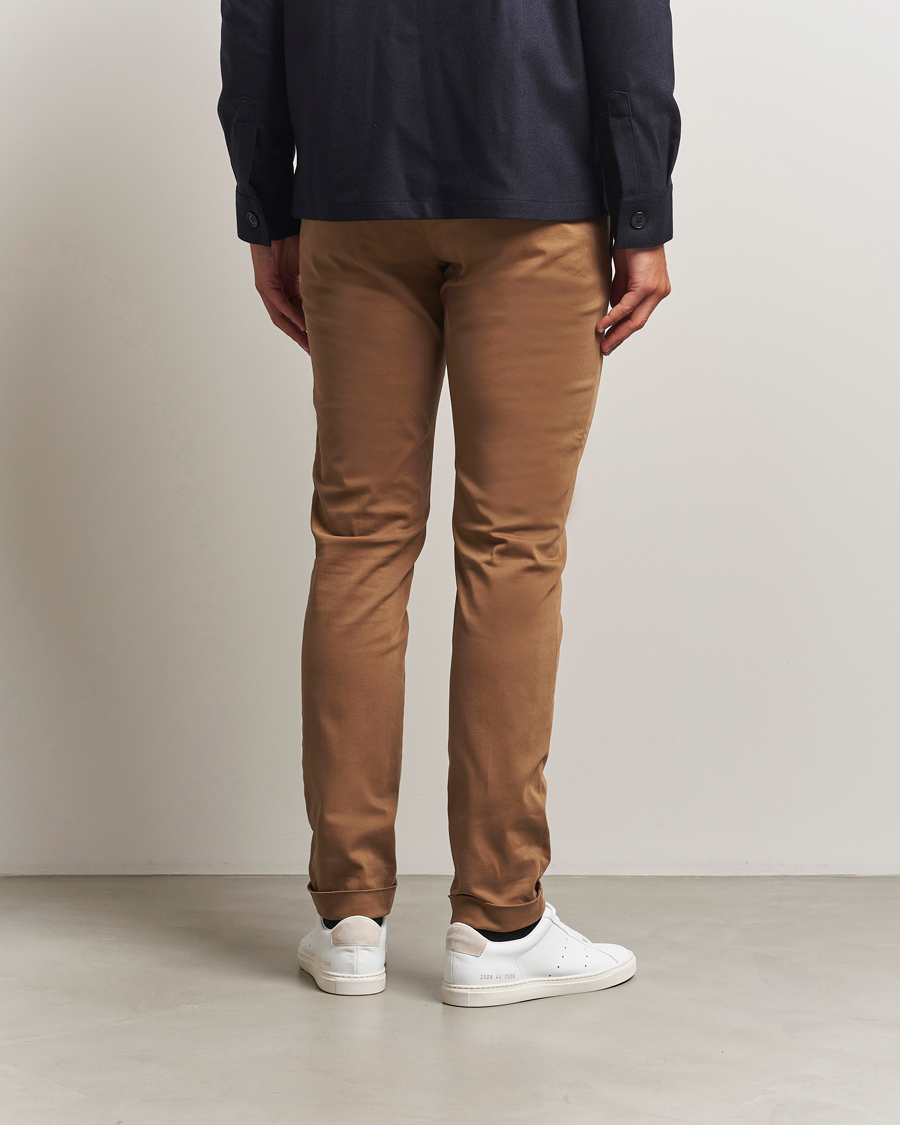 Heren | Broeken | Briglia 1949 | Slim Fit Cotton Stretch Chino Mid Brown