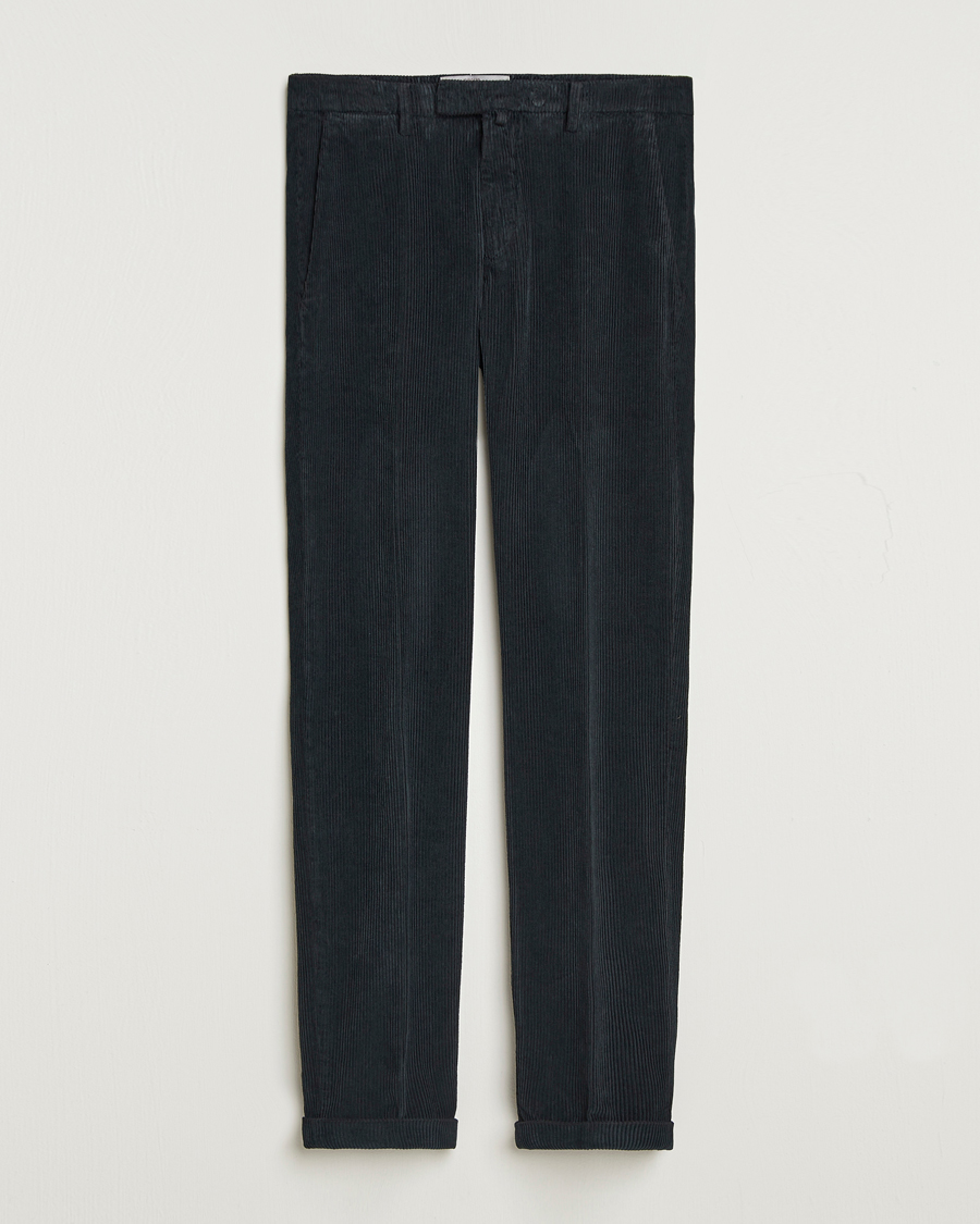 Homme | Pantalons | Briglia 1949 | Slim Fit Corduroy Trousers Black