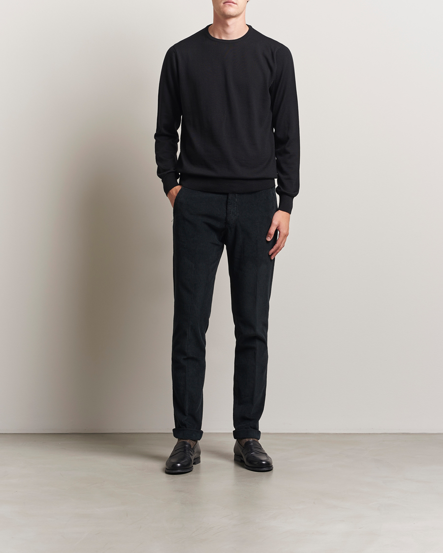 Homme | Pantalons | Briglia 1949 | Slim Fit Corduroy Trousers Black