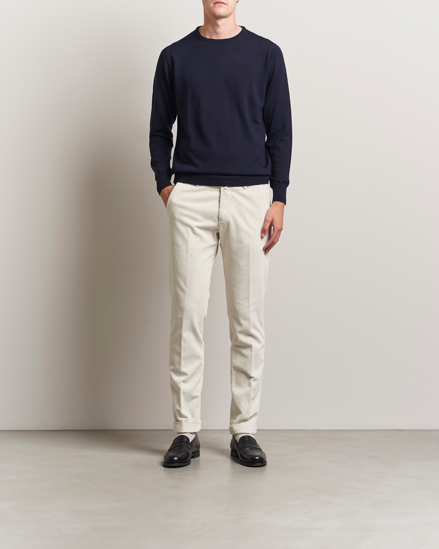 Homme | Pantalons | Briglia 1949 | Slim Fit Corduroy Trousers Off White