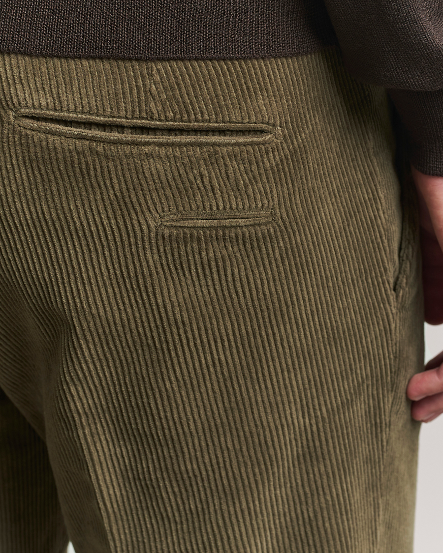 Heren | Broeken | Briglia 1949 | Slim Fit Corduroy Trousers Dark Green