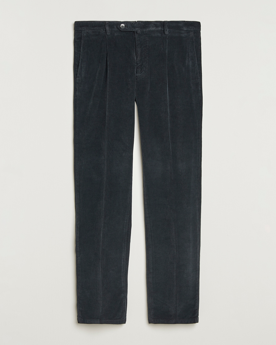 Heren | Broeken | Briglia 1949 | Easy Fit Corduroy Trousers Black