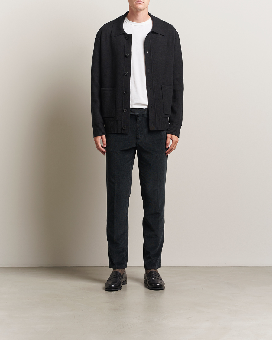 Heren | Broeken | Briglia 1949 | Easy Fit Corduroy Trousers Black