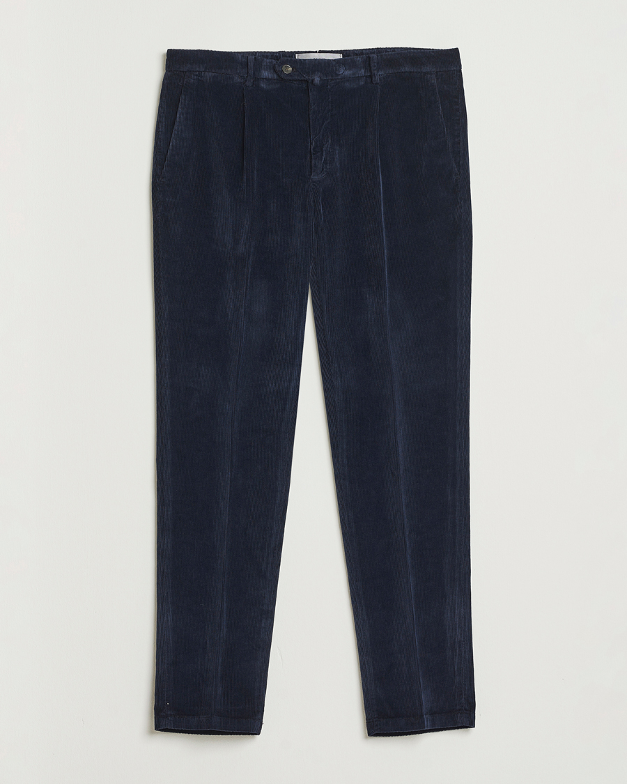 Homme | Pantalons | Briglia 1949 | Easy Fit Corduroy Trousers Navy