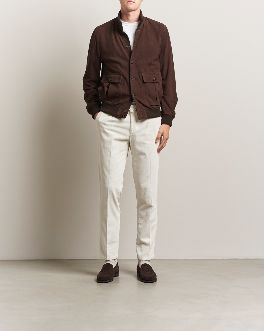 Homme | Pantalons | Briglia 1949 | Easy Fit Corduroy Trousers Off White