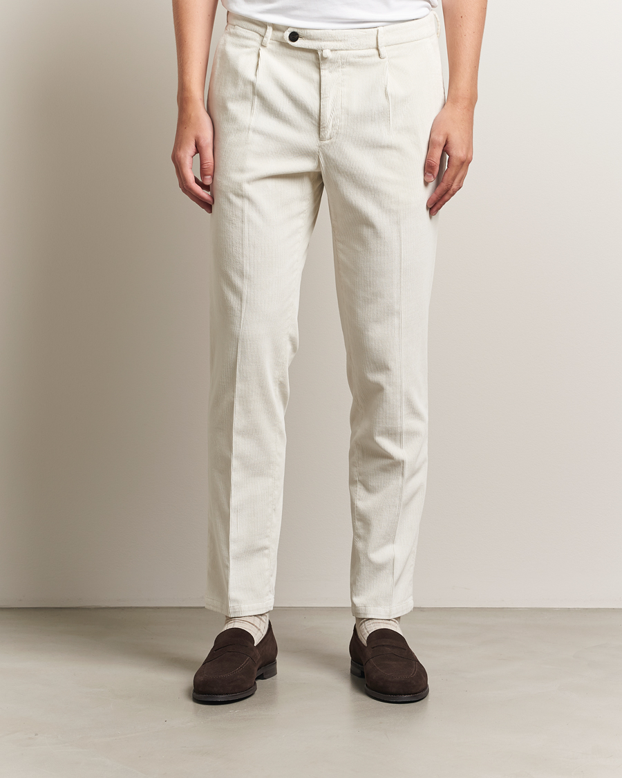 Homme | Pantalons | Briglia 1949 | Easy Fit Corduroy Trousers Off White