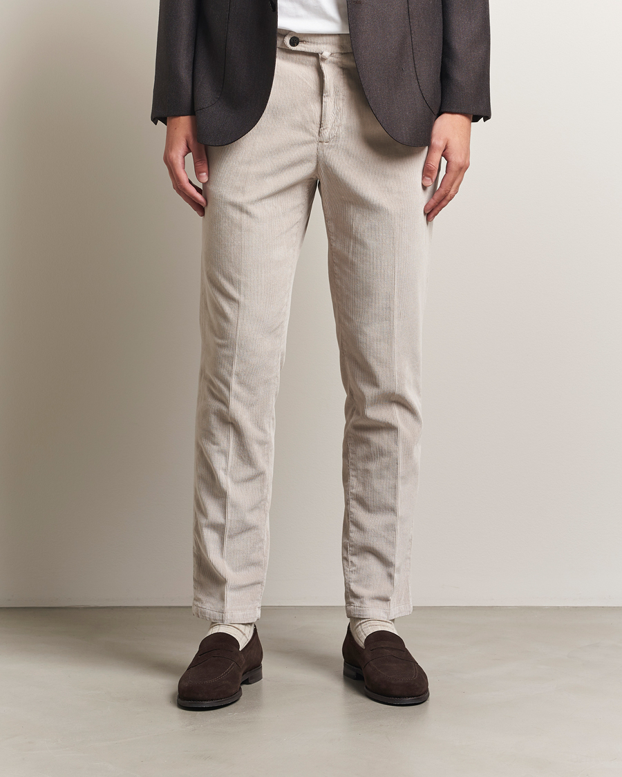 Heren | Broeken | Briglia 1949 | Easy Fit Corduroy Trousers Beige