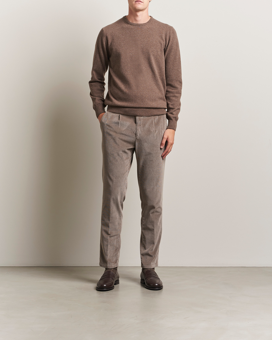 Heren | Broeken | Briglia 1949 | Easy Fit Corduroy Trousers Taupe