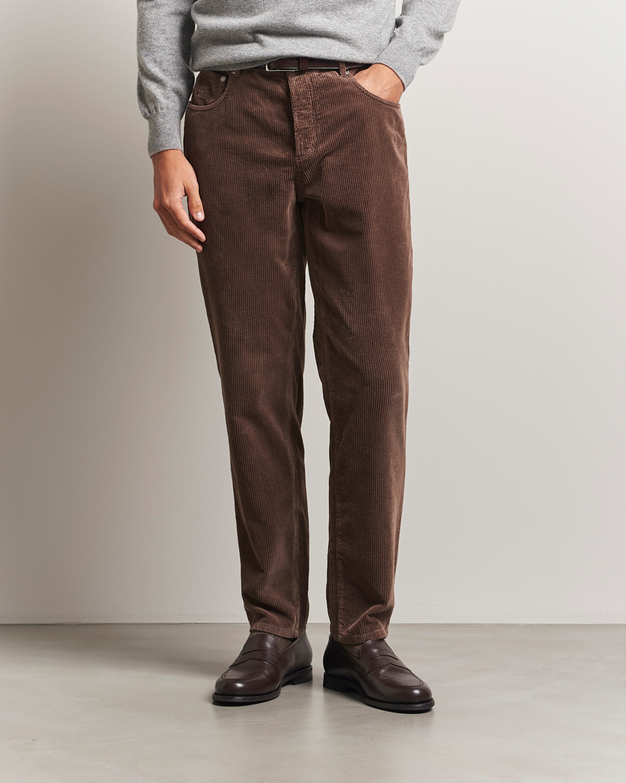 Heren | Broeken | Brunello Cucinelli | Leisure Fit Corduroy 5-Pocket Pants Taupe