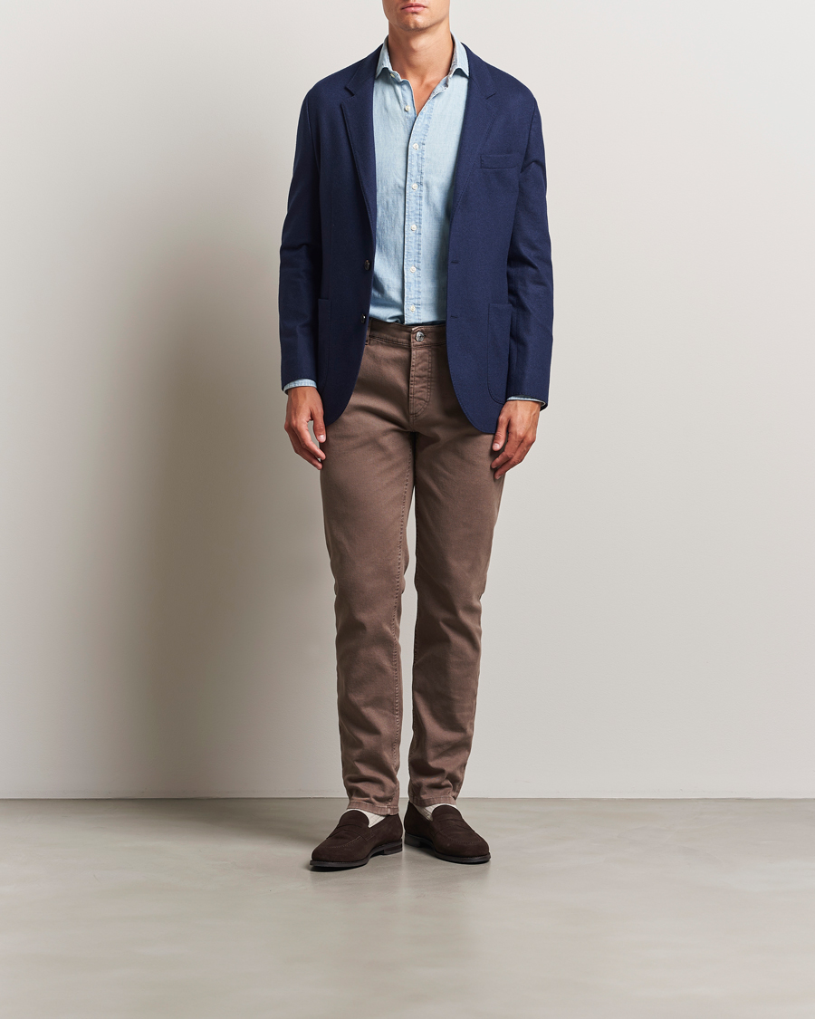 Homme | Pantalons | Brunello Cucinelli | Slim Fit Bull Denim Pants Light Beige