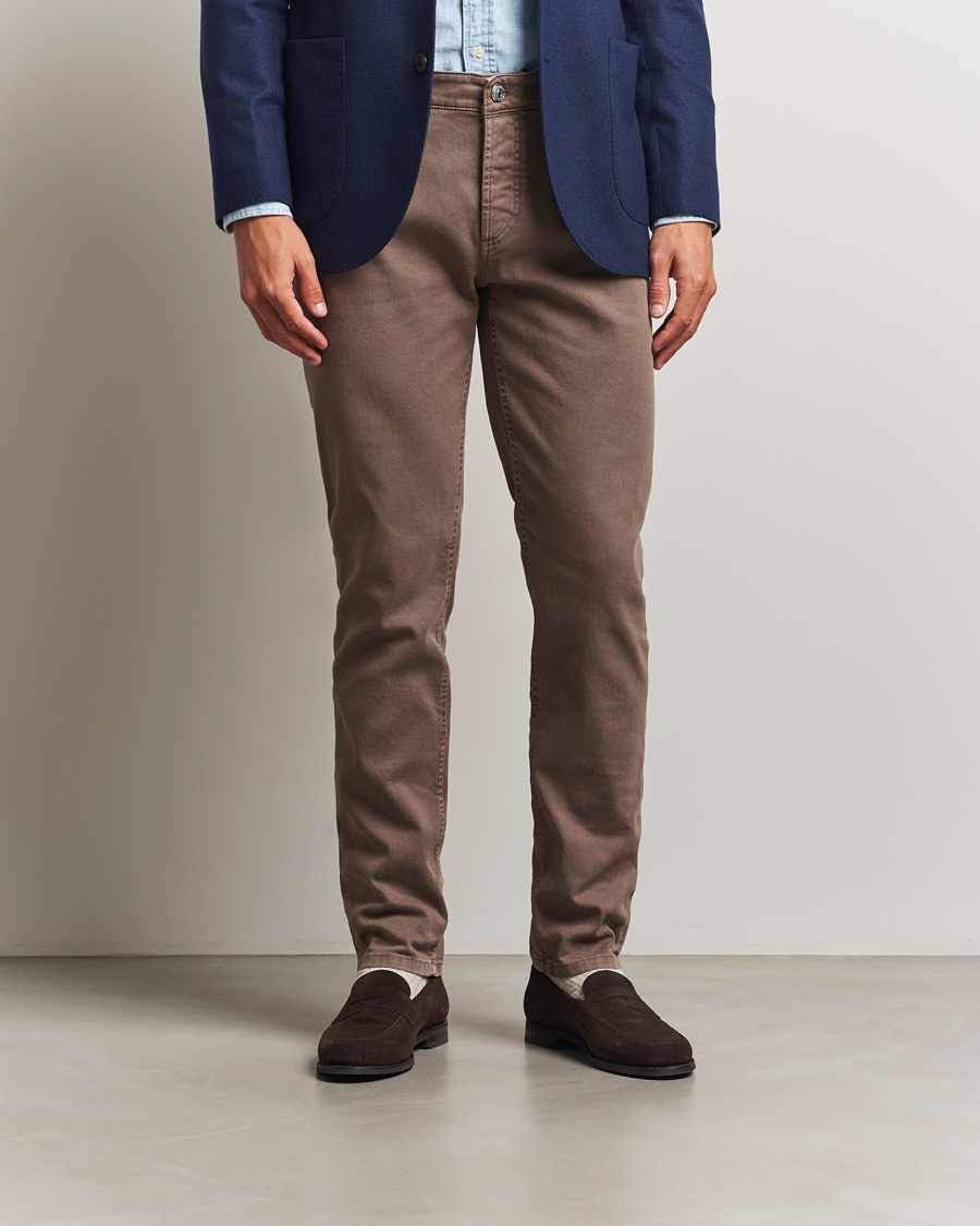 Homme | Pantalons | Brunello Cucinelli | Slim Fit Bull Denim Pants Light Beige