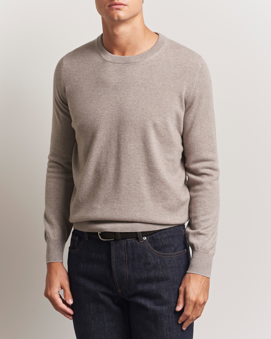 Homme | Pulls Et Tricots | Brunello Cucinelli | 2 Ply Cashmere Pullover Beige