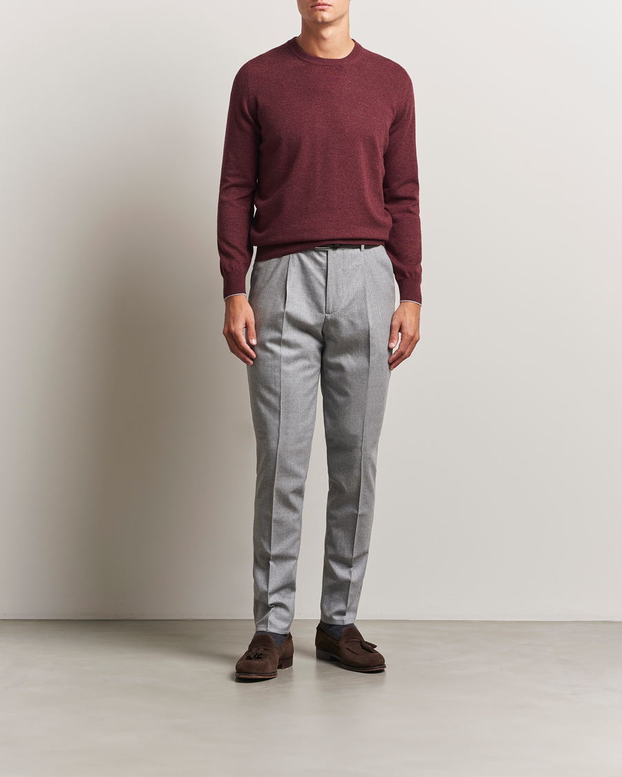 Heren | Truien | Brunello Cucinelli | 2 Ply Cashmere Pullover Amaranto