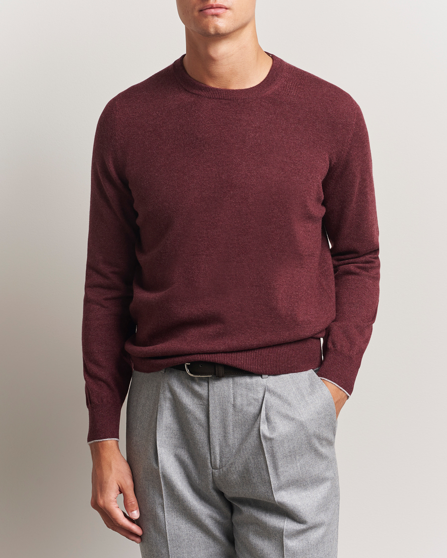Heren | Truien | Brunello Cucinelli | 2 Ply Cashmere Pullover Amaranto