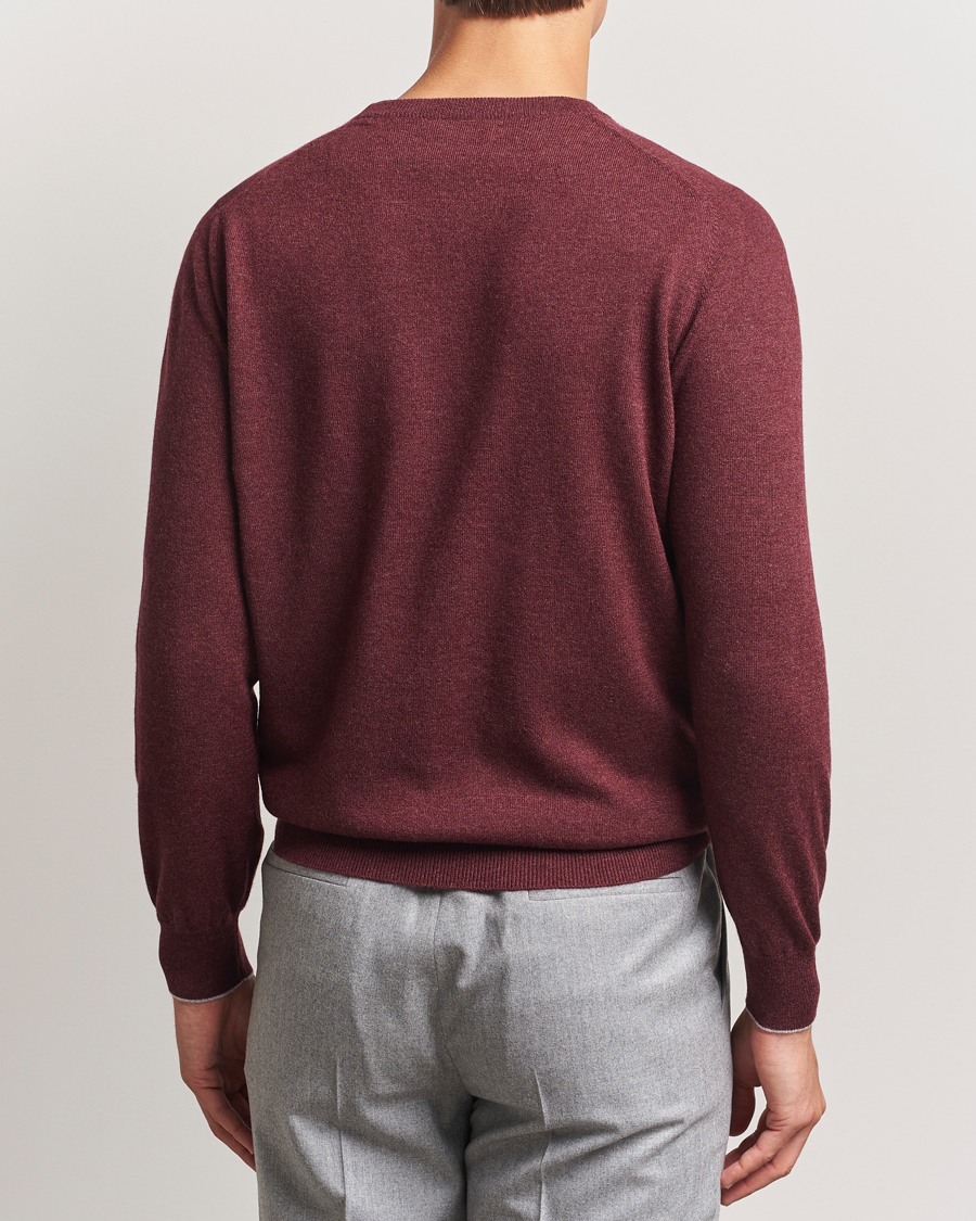 Heren | Truien | Brunello Cucinelli | 2 Ply Cashmere Pullover Amaranto