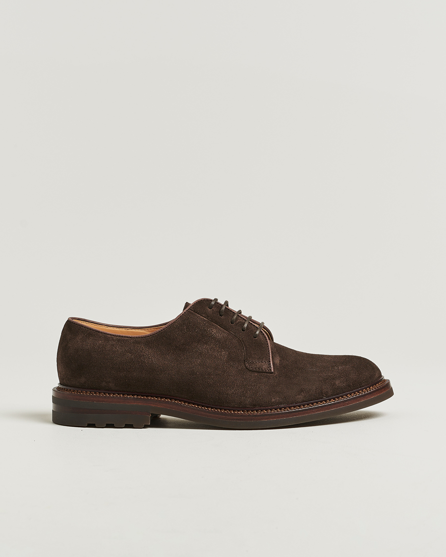Heren | Derby schoenen | Brunello Cucinelli | Plain Toe Derby Dark Brown Suede