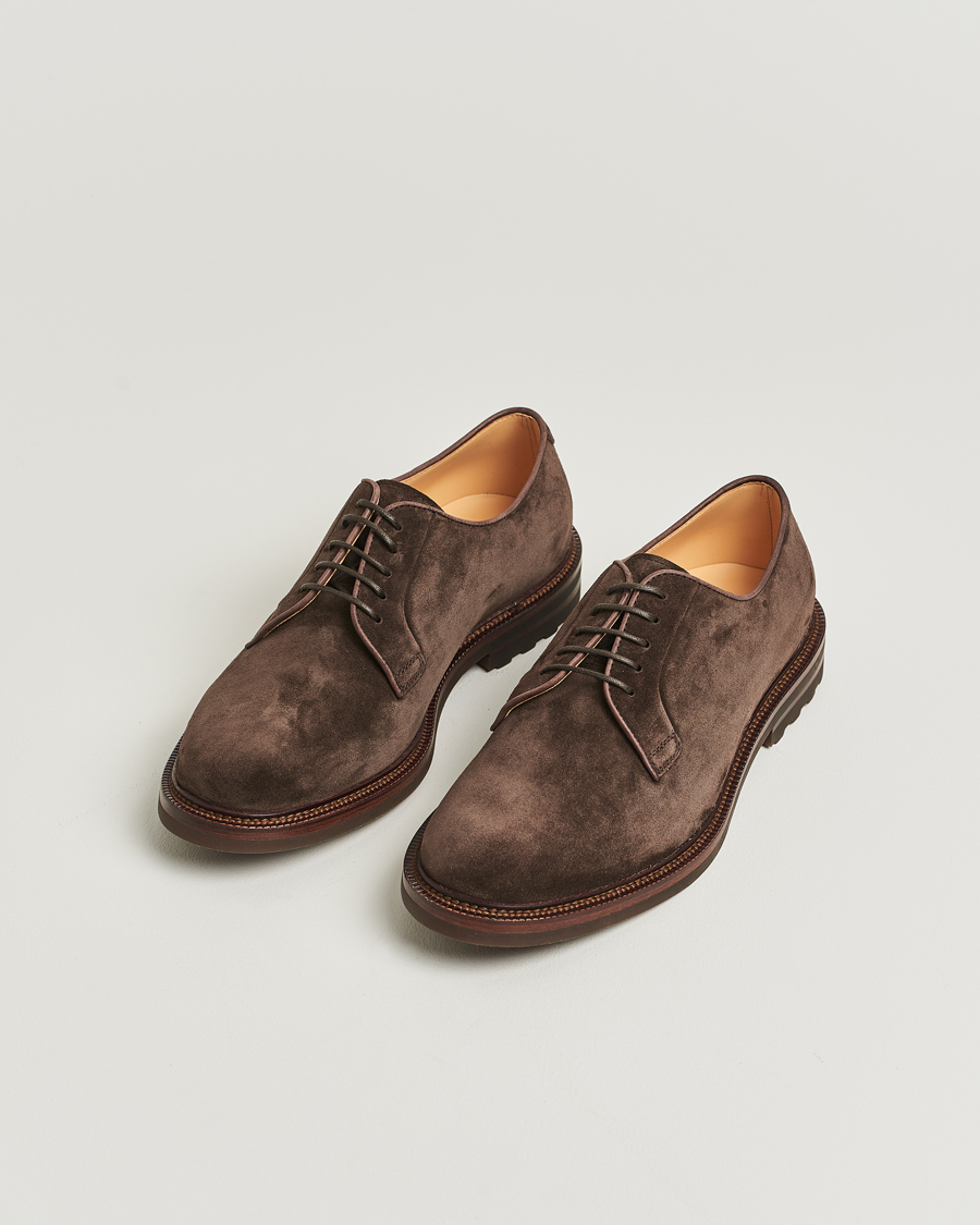 Heren | Derby schoenen | Brunello Cucinelli | Plain Toe Derby Dark Brown Suede