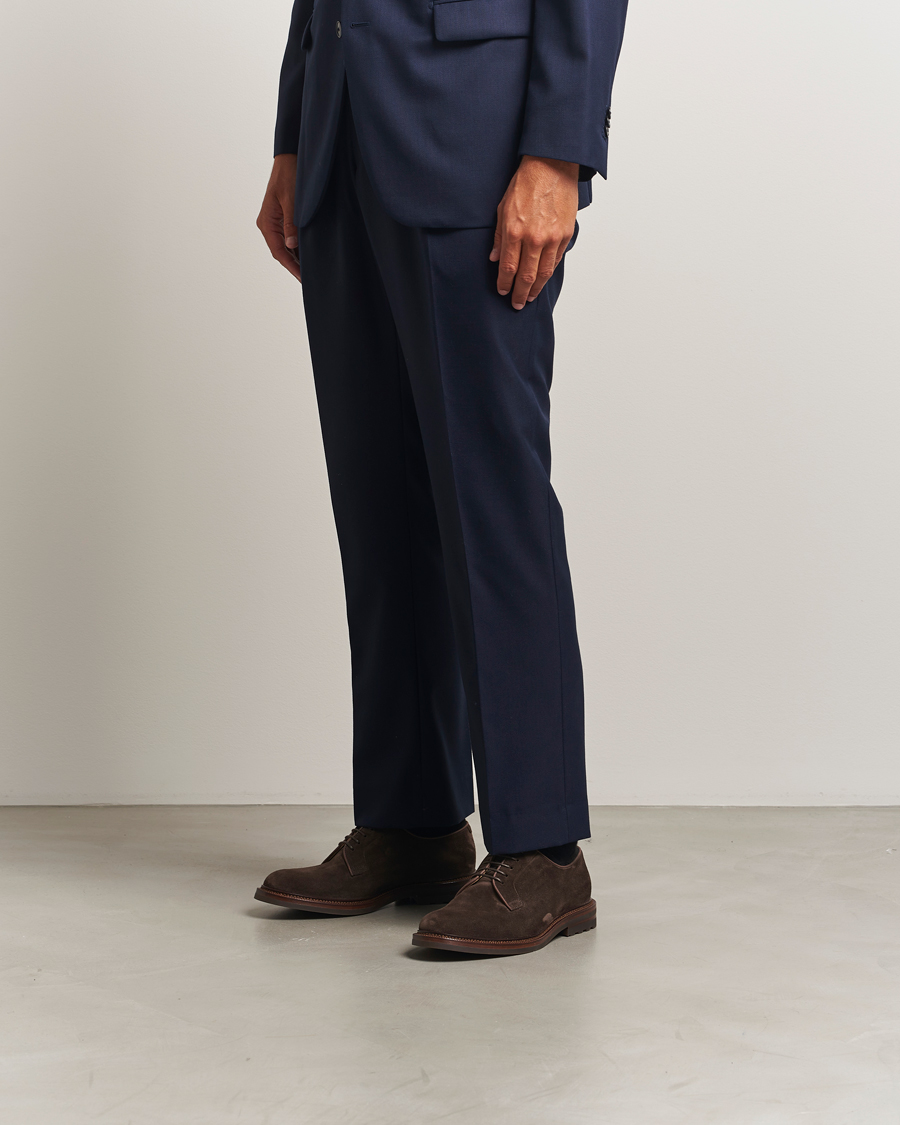 Heren | Derby schoenen | Brunello Cucinelli | Plain Toe Derby Dark Brown Suede