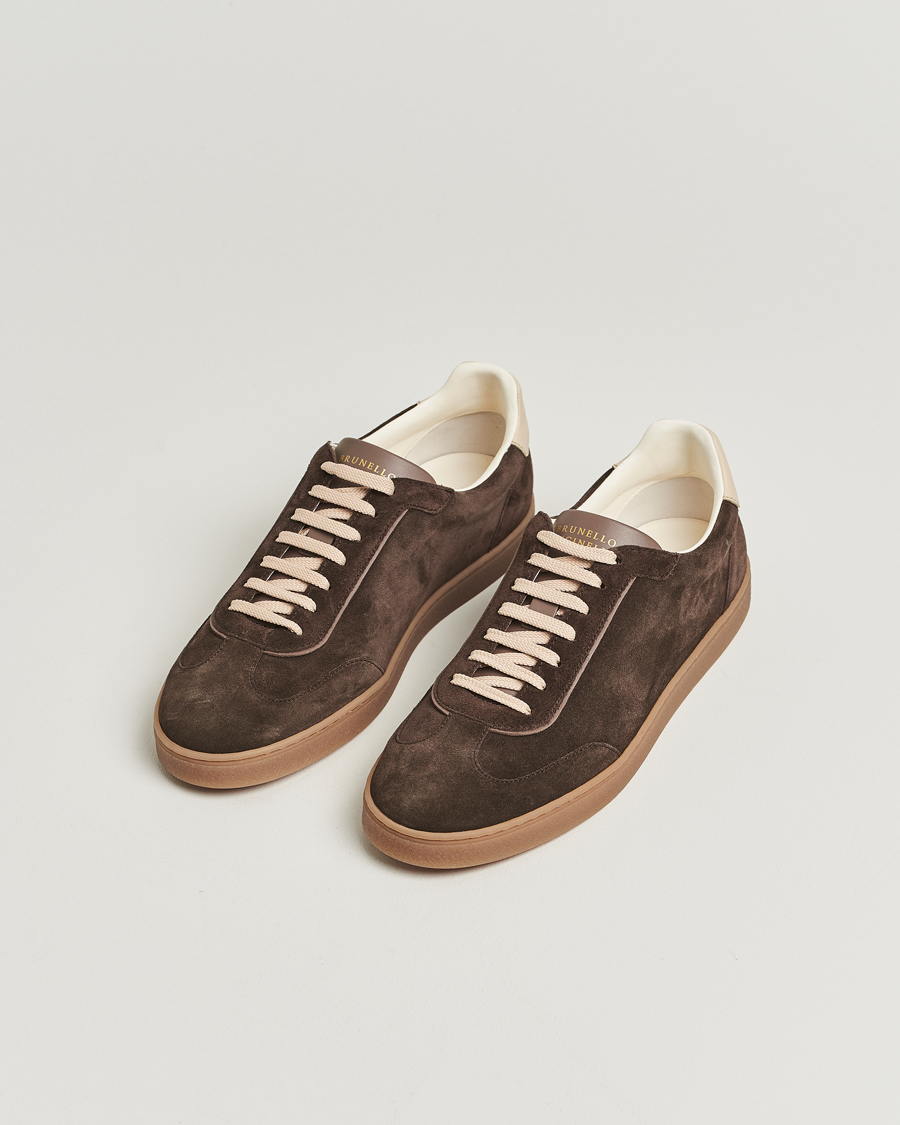 Heren | Sneakers | Brunello Cucinelli | Classic Sneakers Dark Brown Suede