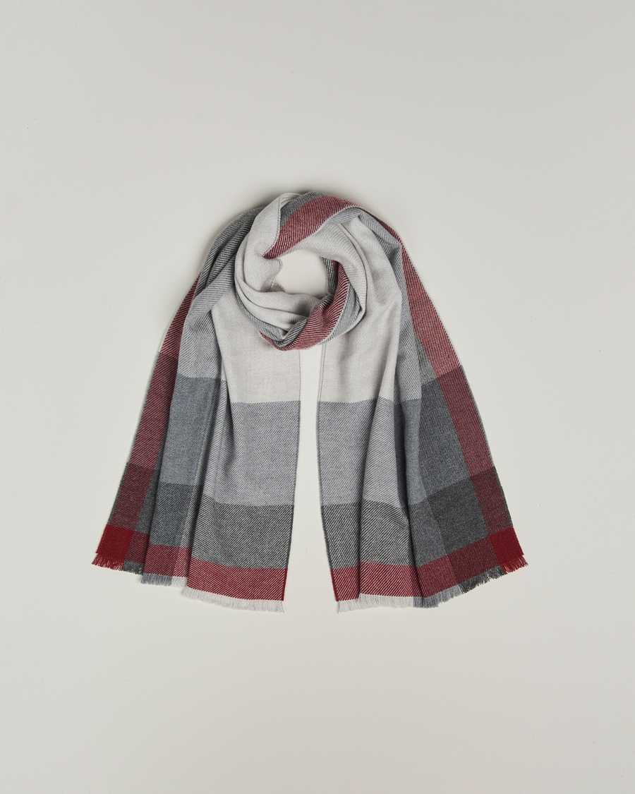 Heren | Sjaals | Brunello Cucinelli | Wool/Cashmere Scarf Grey/Burgundy