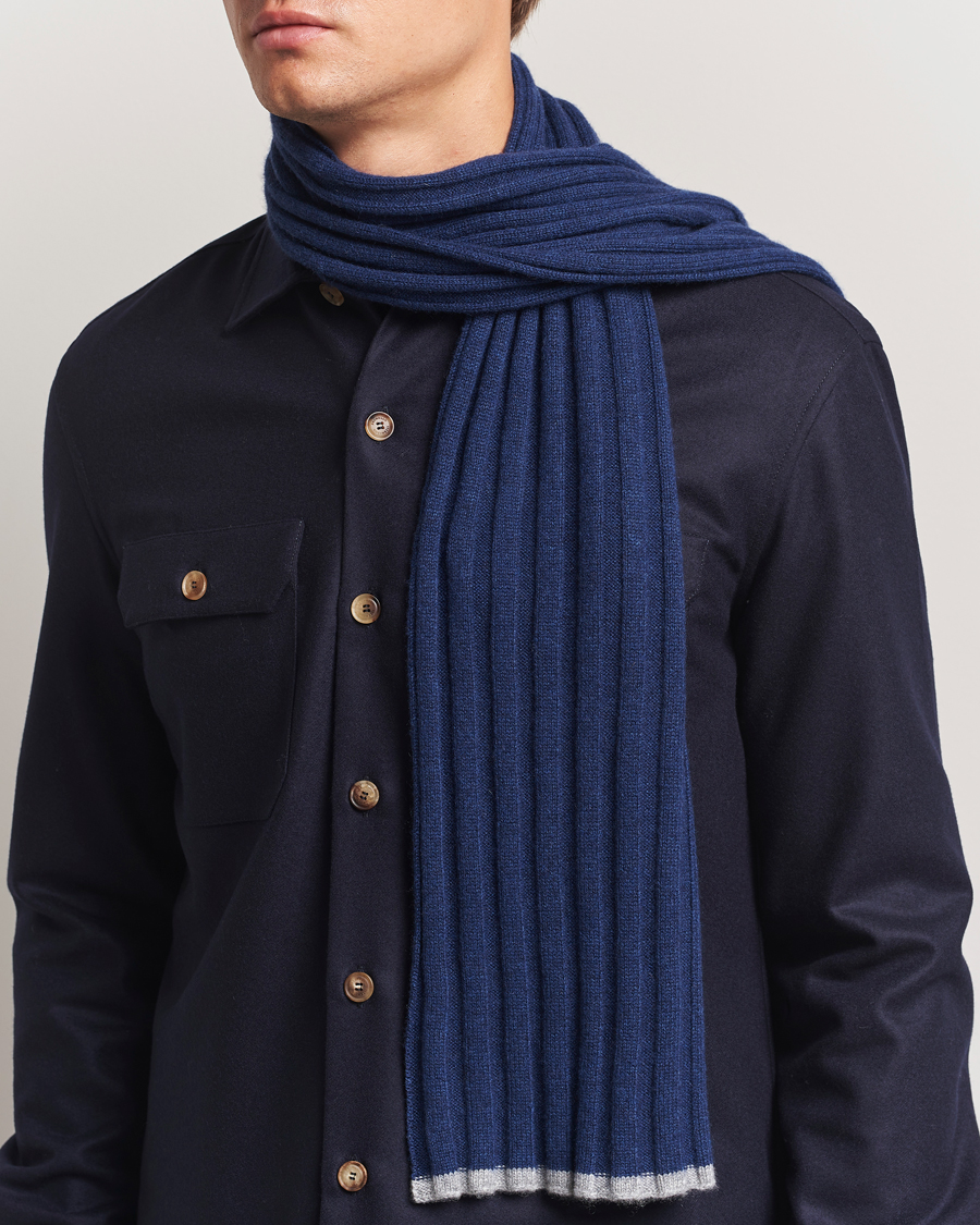 Homme | Écharpes | Brunello Cucinelli | Wool/Cashmere Scarf Navy