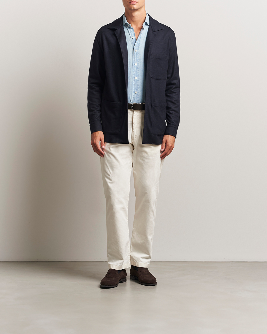 Homme | Manteaux Et Vestes | Canali | Wool Shirt Jacket Navy